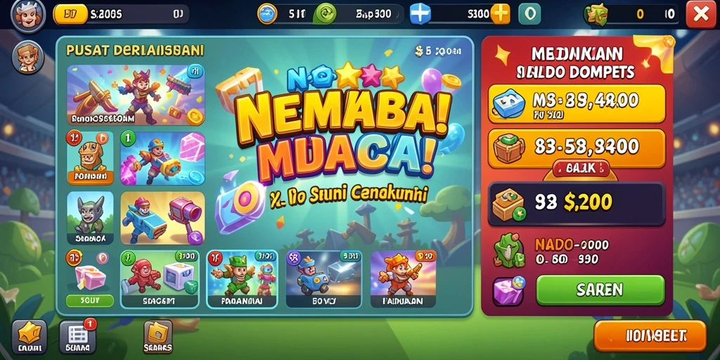 Screenshot memperlihatkan berbagai tema slot yang tersedia.